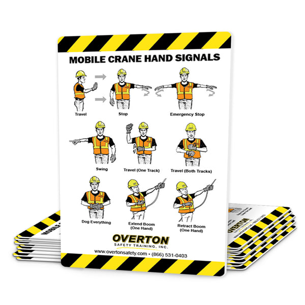 Mobile Crane Safety Hand Signal Cards (50 pk)